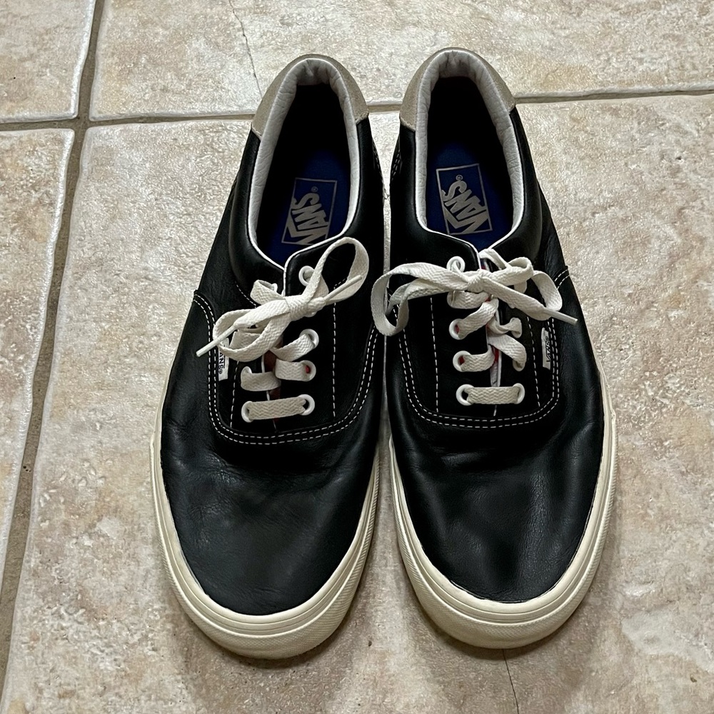 Vans black leather